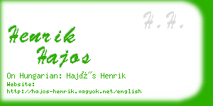 henrik hajos business card